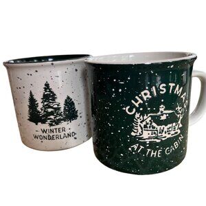 Place & Time Mugs Christmas Cabin Winter Wonderland Large Quality Mugs Discont'd